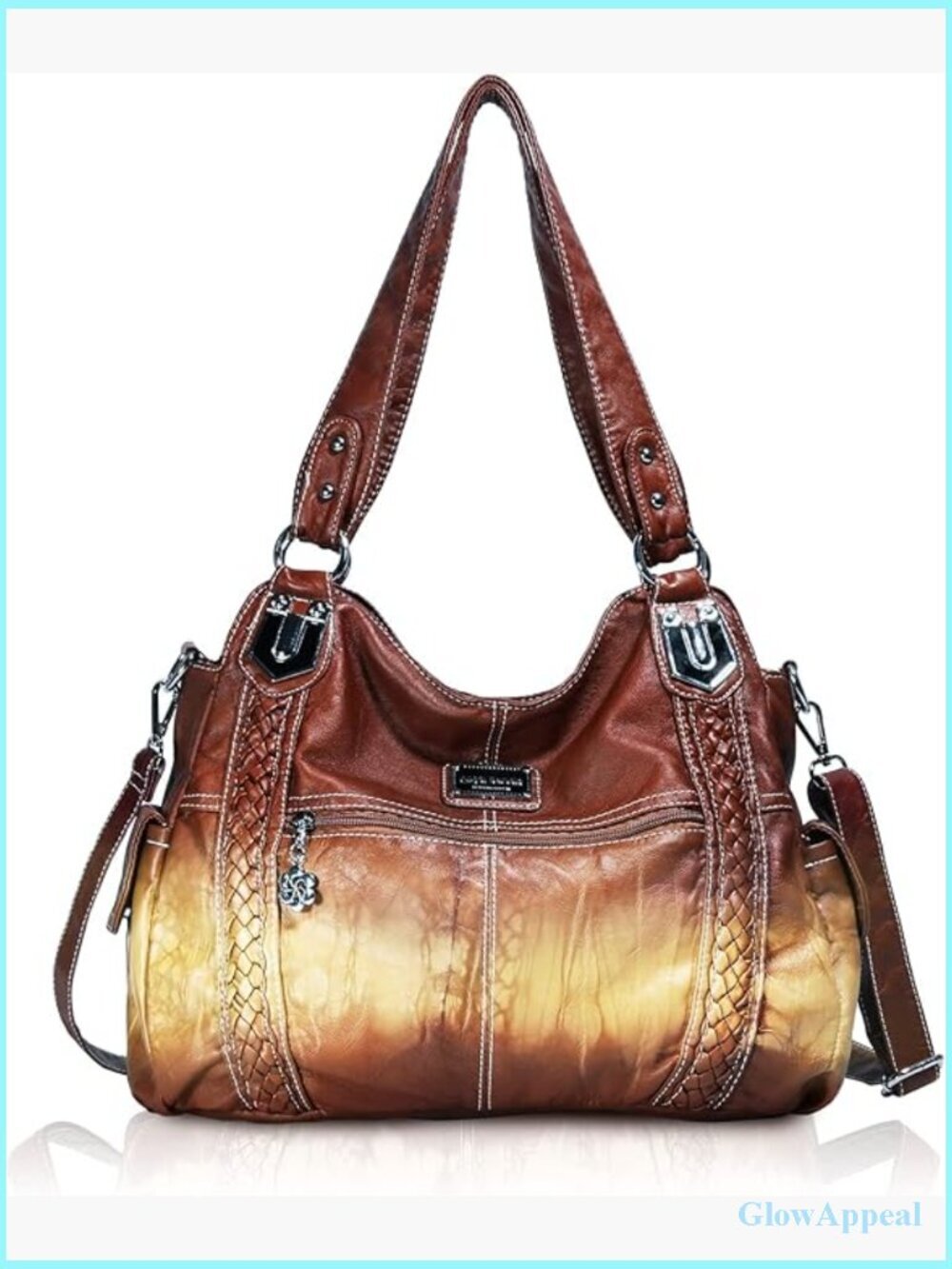 Soft PU Leather Hobo Tote Crossbody Shoulder Bag Adjustable Strap Lightweight